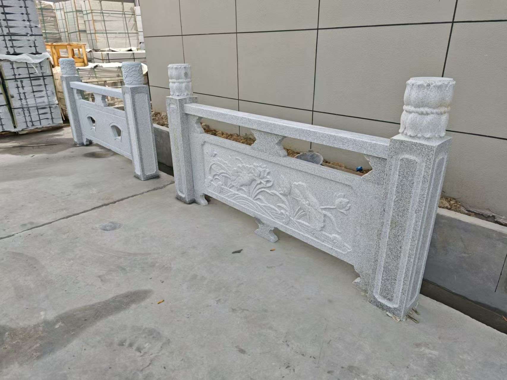 常州芝麻白河道栏杆 石材栏杆