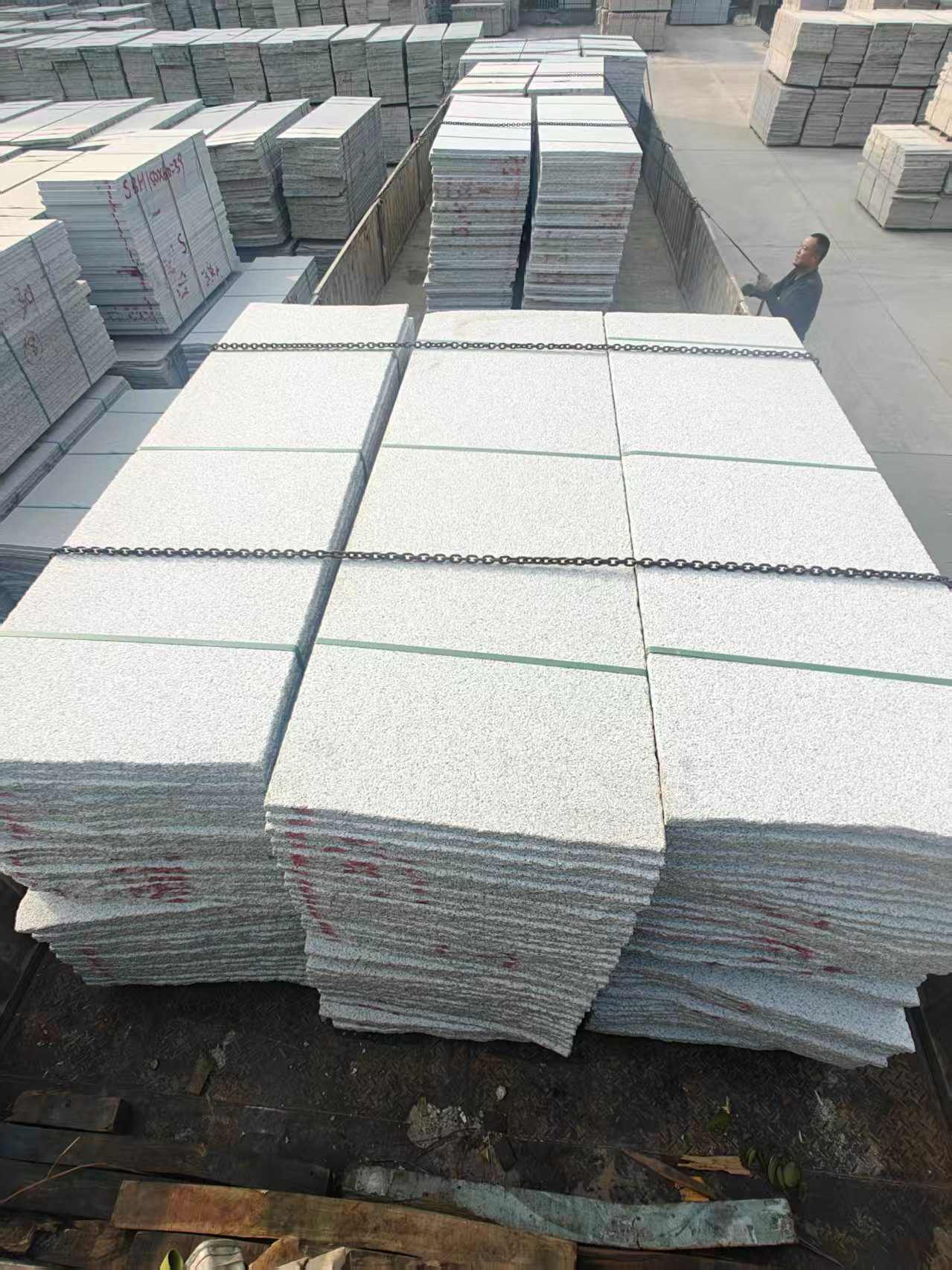 常州芝麻白毛板，石材毛板