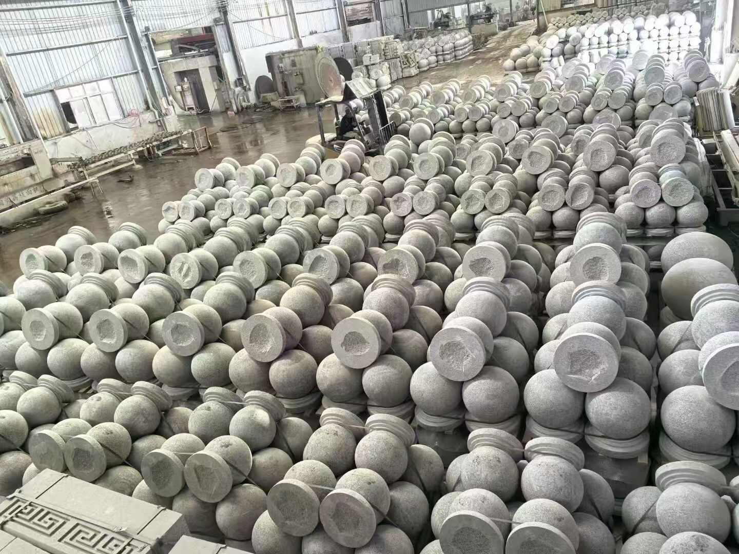 常州芝麻白圆球 石球 挡车球